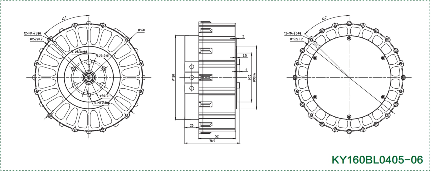 Robot Joint Motor Drawing Robot Joint Motor Drawing